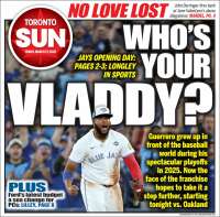 Portada de The Toronto Sun (Canad&aacute;)