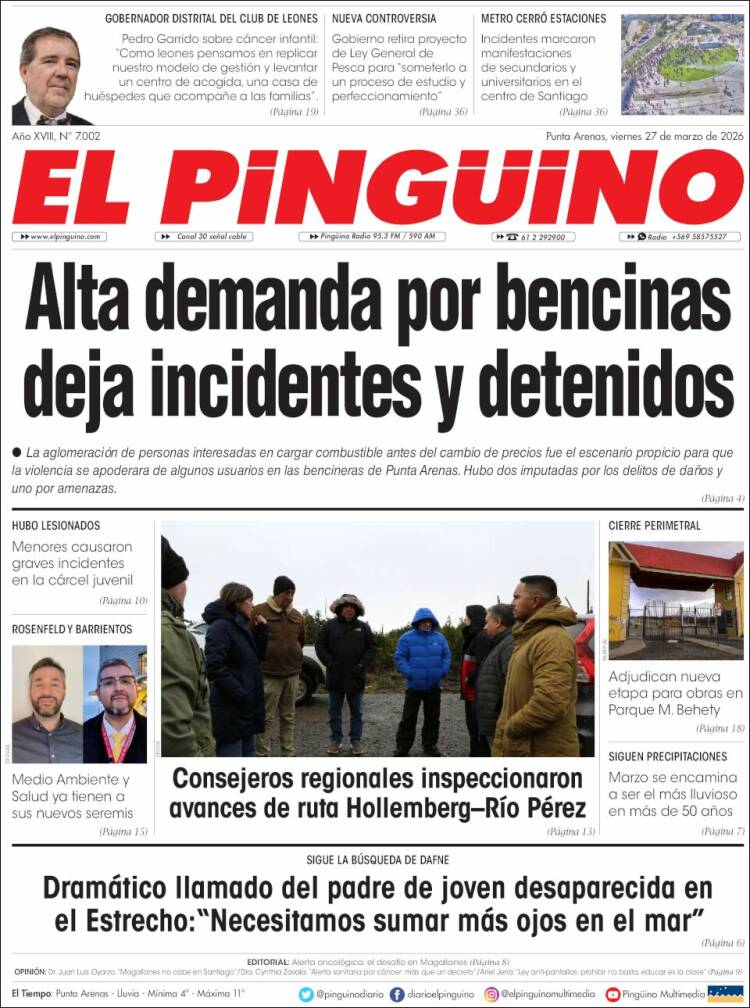 Portada de El Pingüino (Chile)