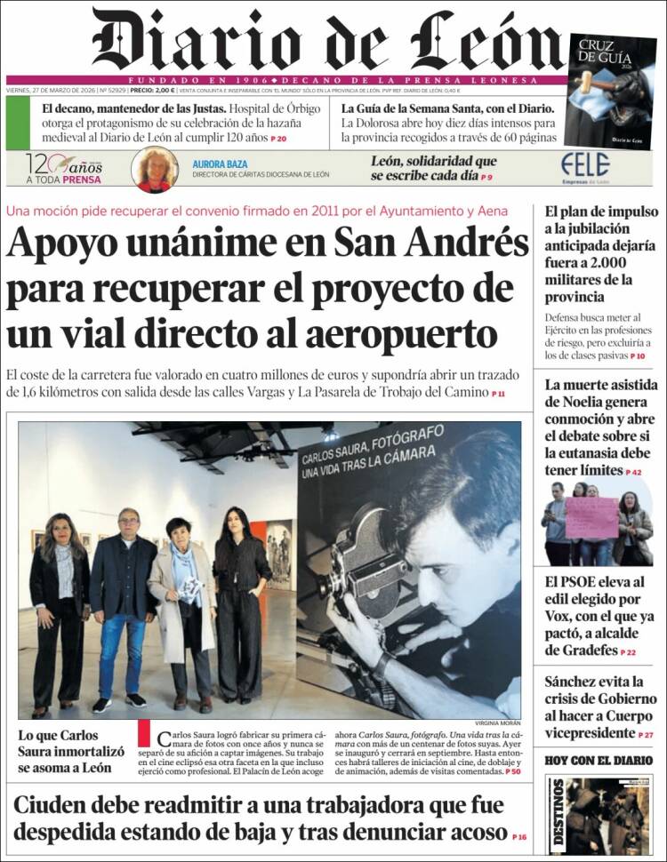 Portada de Diario de León (Espa&ntilde;a)