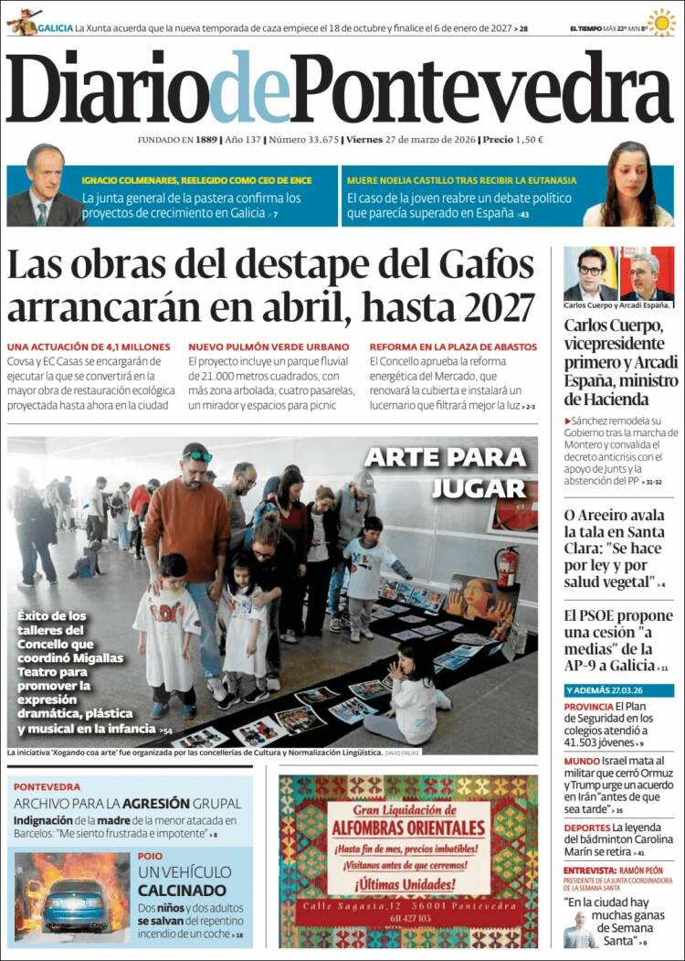 Portada de Diario de Pontevedra (Espa&ntilde;a)