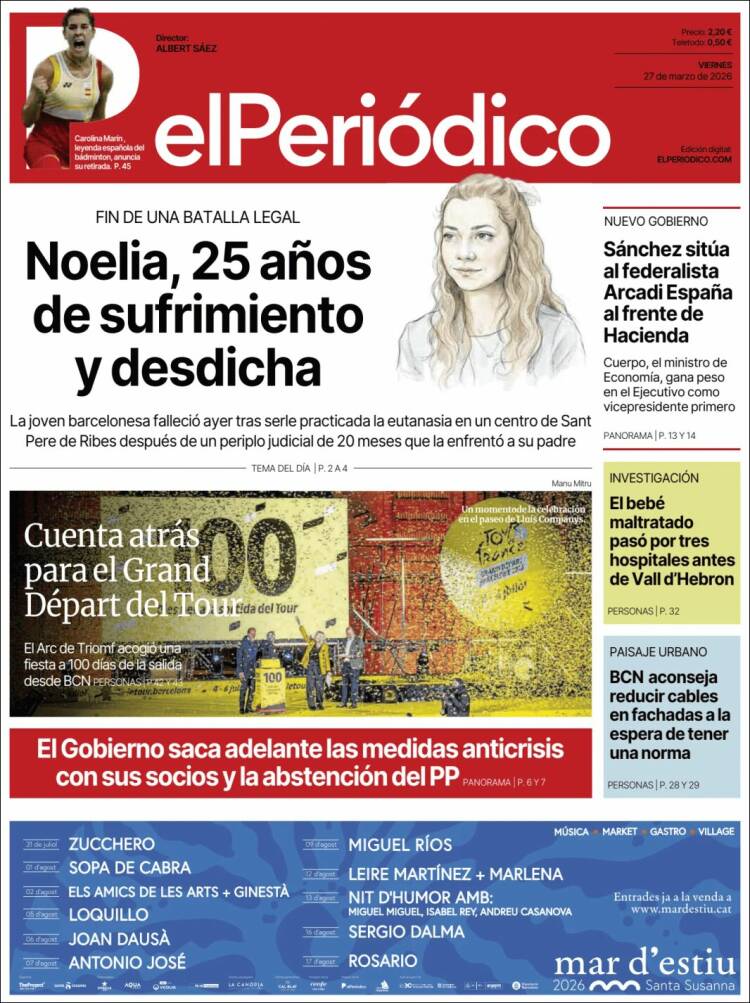 Portada de El Periódico (Espa&ntilde;a)