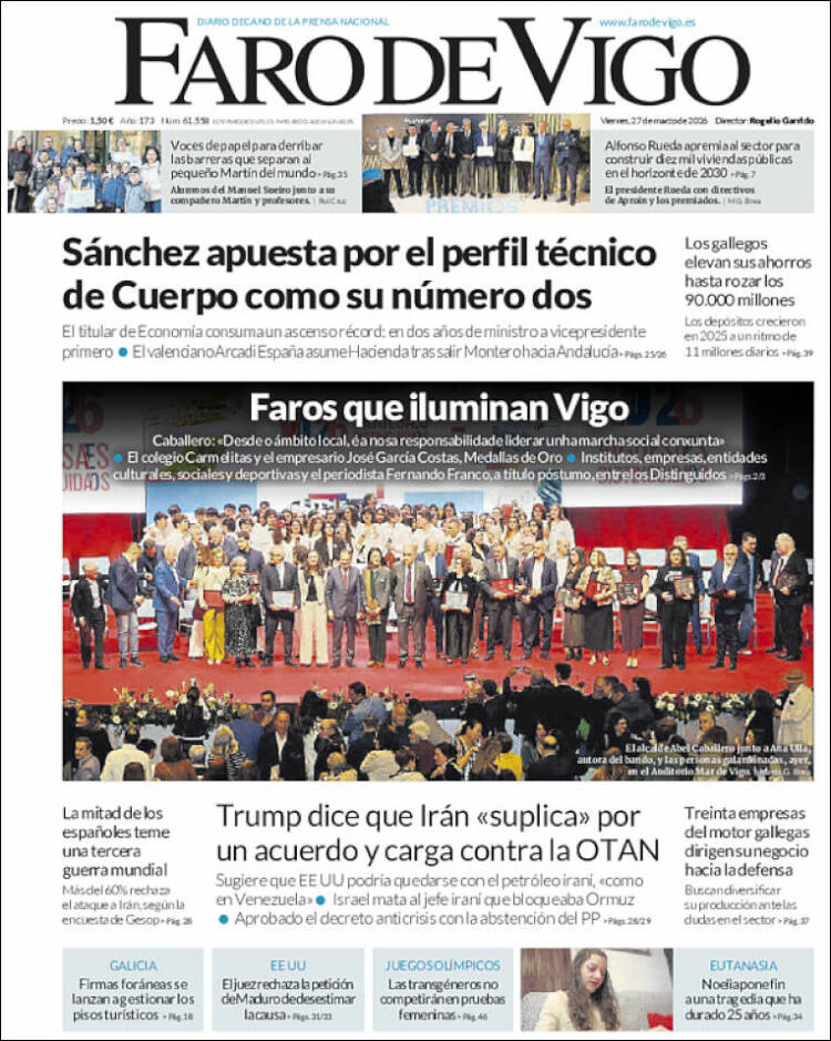 Portada de Faro de Vigo (Espa&ntilde;a)