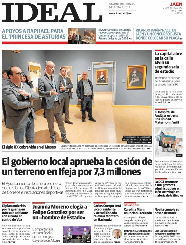 Portada de El Ideal de Jaén (Espa&ntilde;a)