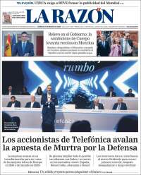 Portada de La Razón (Espa&ntilde;a)