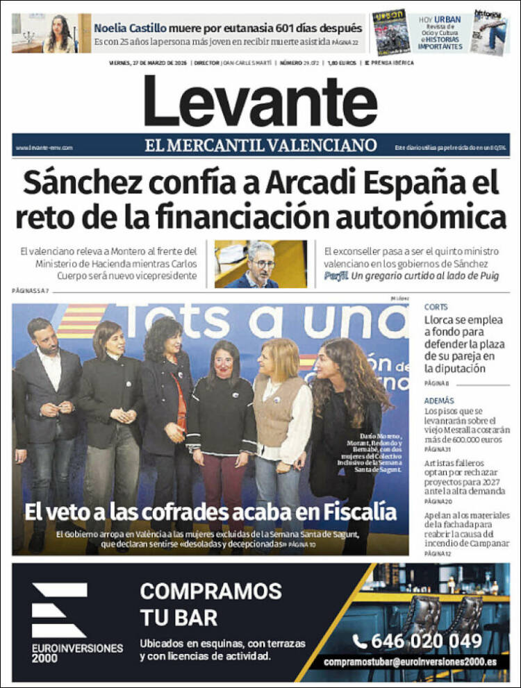 Portada de Levante (Espa&ntilde;a)