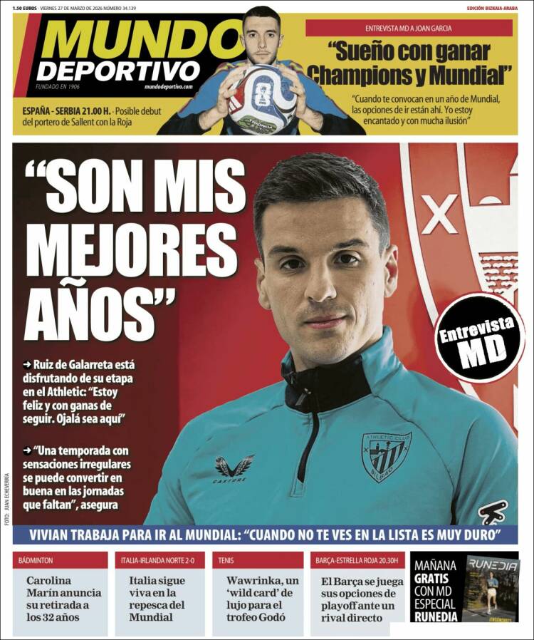 Portada de Mundo Deportivo Bizkaia (Espa&ntilde;a)