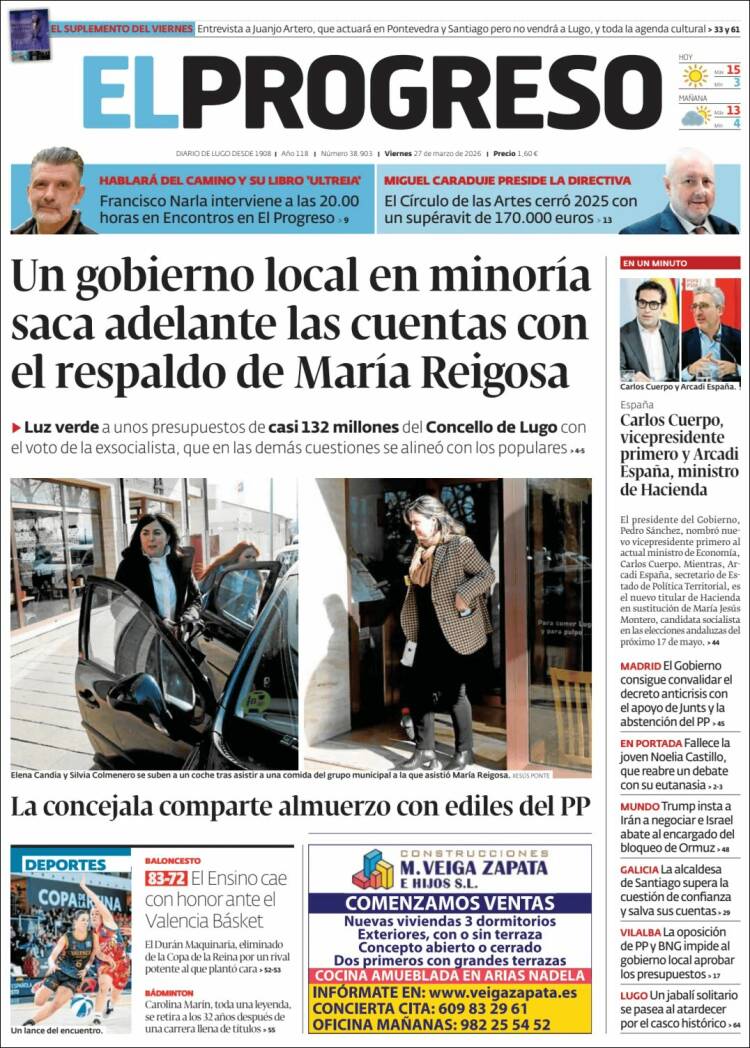 Portada de El Progreso (Espa&ntilde;a)