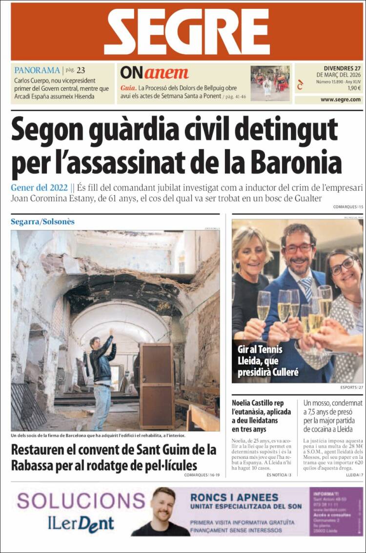 Portada de Segre (Espa&ntilde;a)