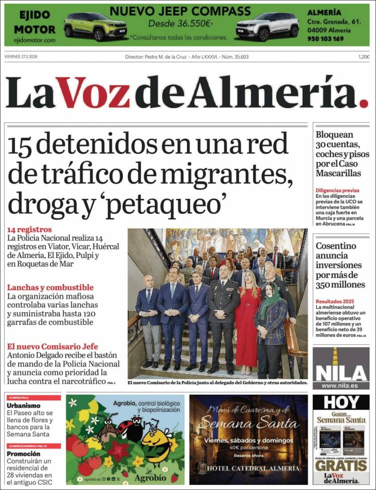 Portada de La Voz de Almería (Espa&ntilde;a)