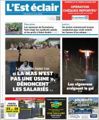 Portada de L'Est Eclair (Francia)