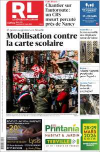 Portada de Le Republicain Lorrain (Francia)