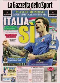 Portada de La Gazzetta dello Sport (Italia)