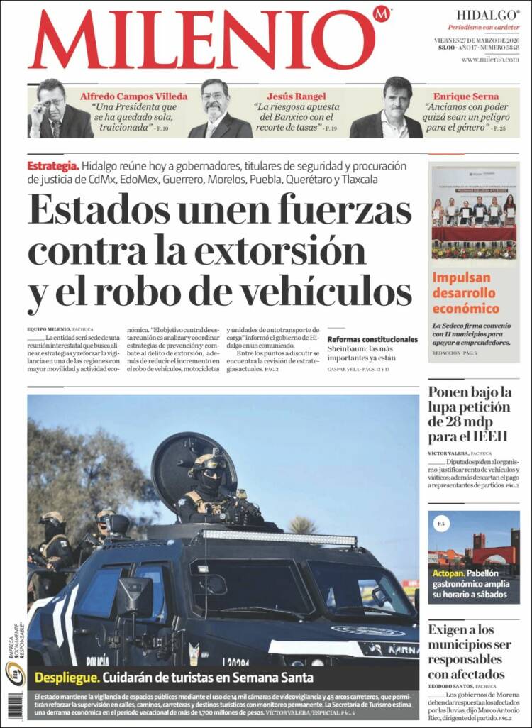 Portada de Milenio de Hidalgo (M&eacute;xico)