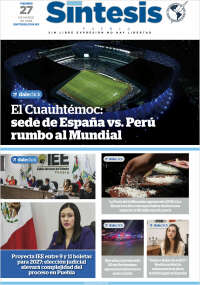 Portada de Síntesis - Puebla (M&eacute;xico)