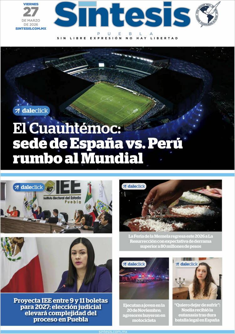 Portada de Síntesis - Puebla (M&eacute;xico)