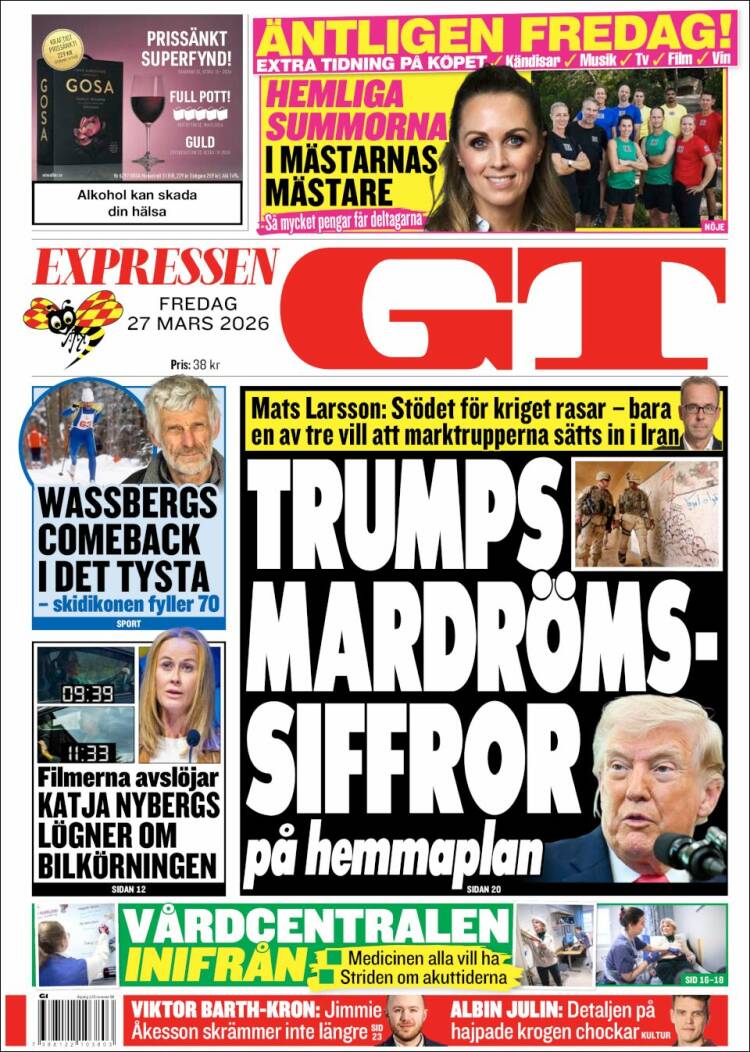 Portada de Göteborgstidningen (Suecia)