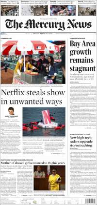 Portada de San Jose Mercury News (USA)