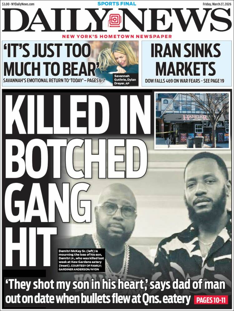 Portada de Daily News - New York (USA)