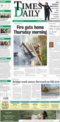 Portada de Times Daily (USA)