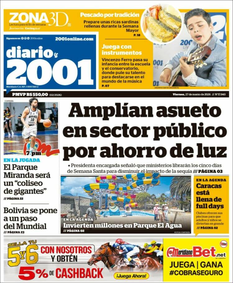 Portada de 2001 - Dosmiluno (Venezuela)