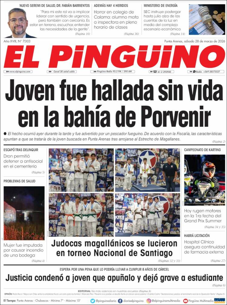 Portada de El Pingüino (Chile)