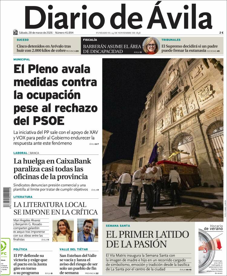 Portada de Diario de Ávila (Espa&ntilde;a)