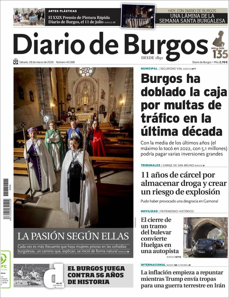Portada de Diario de Burgos (Espa&ntilde;a)