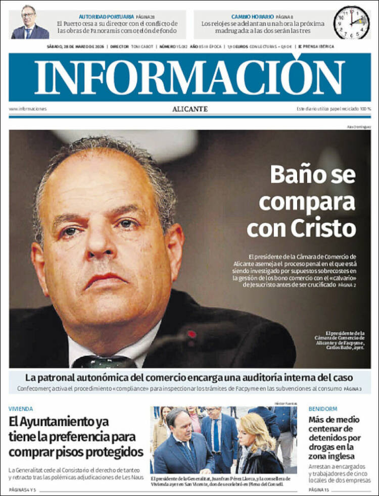 Portada de Diario Información (Espa&ntilde;a)