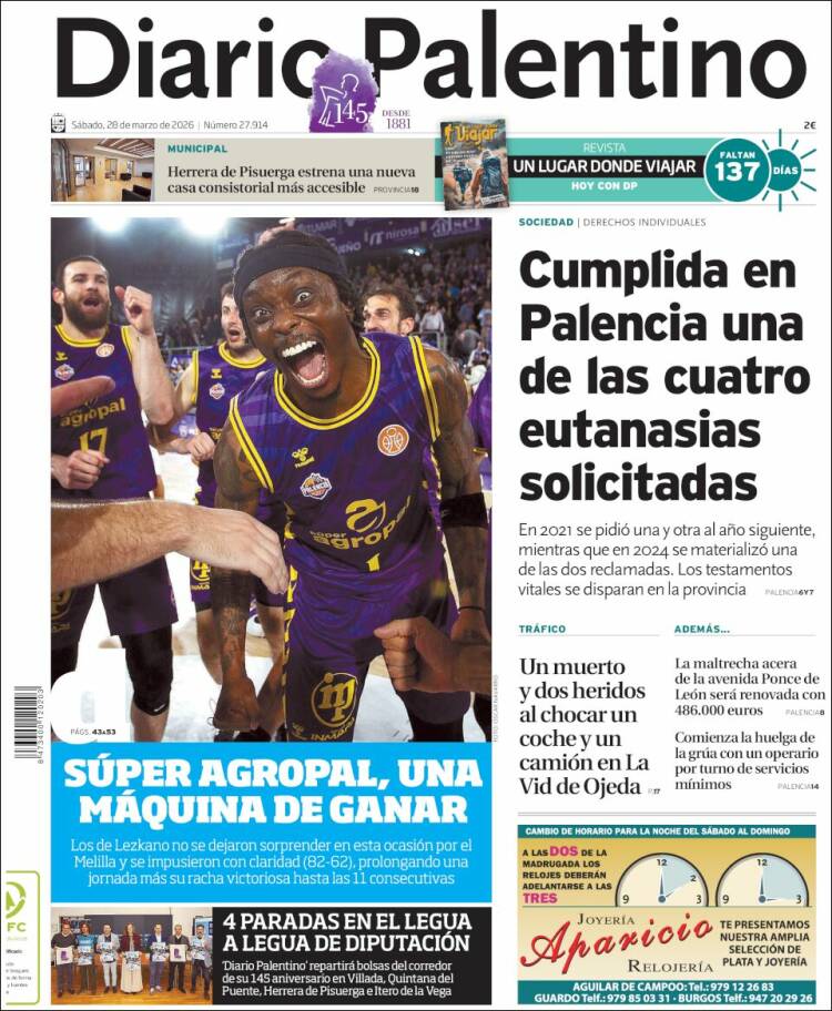 Portada de Diario Palentino (Espa&ntilde;a)