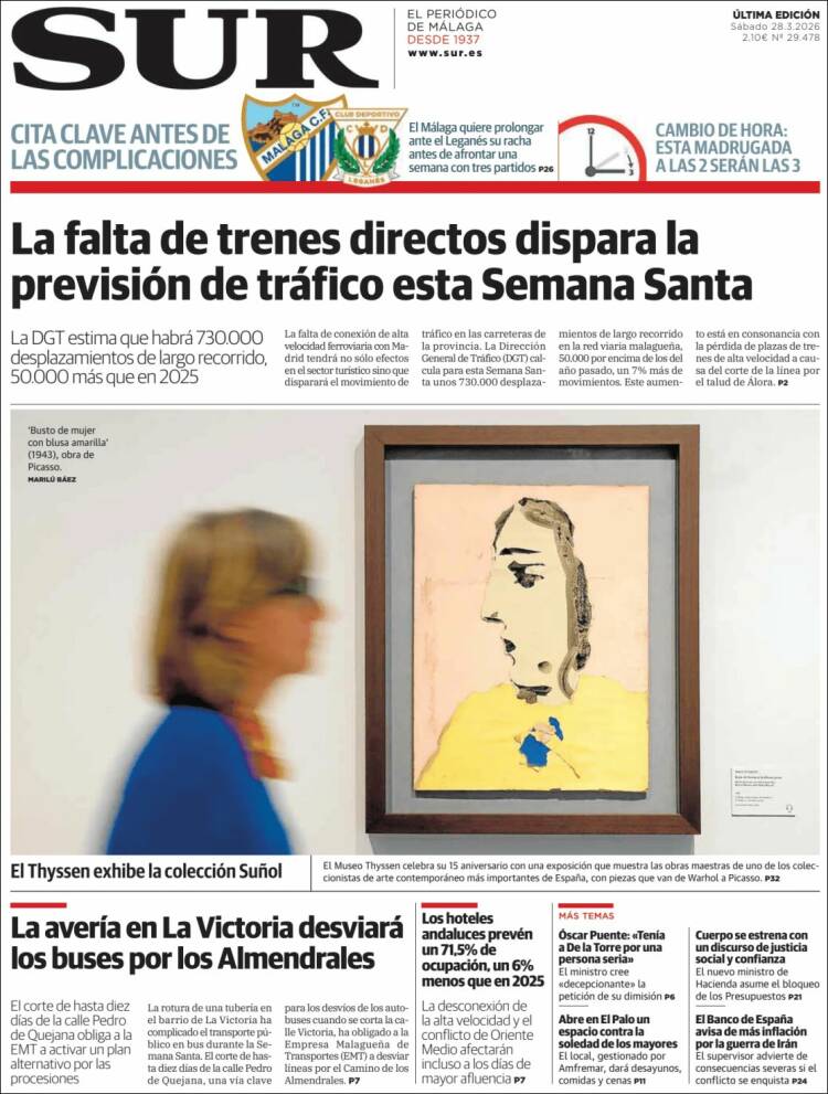 Portada de Diario el Sur (Espa&ntilde;a)