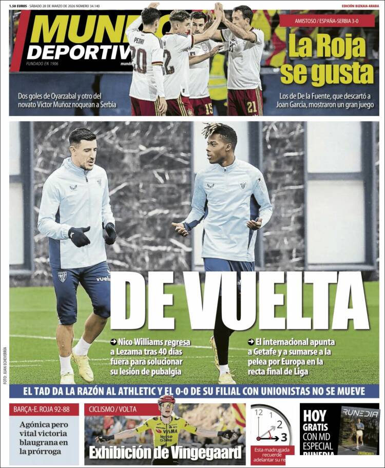 Portada de Mundo Deportivo Bizkaia (Espa&ntilde;a)