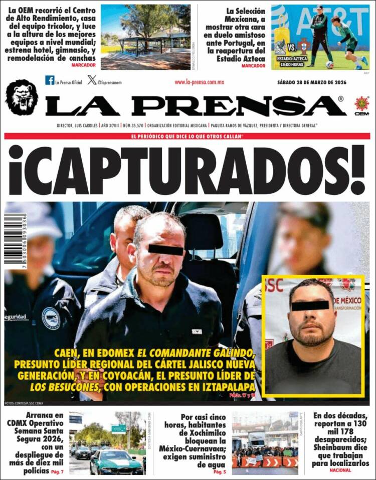 Portada de La Prensa (M&eacute;xico)