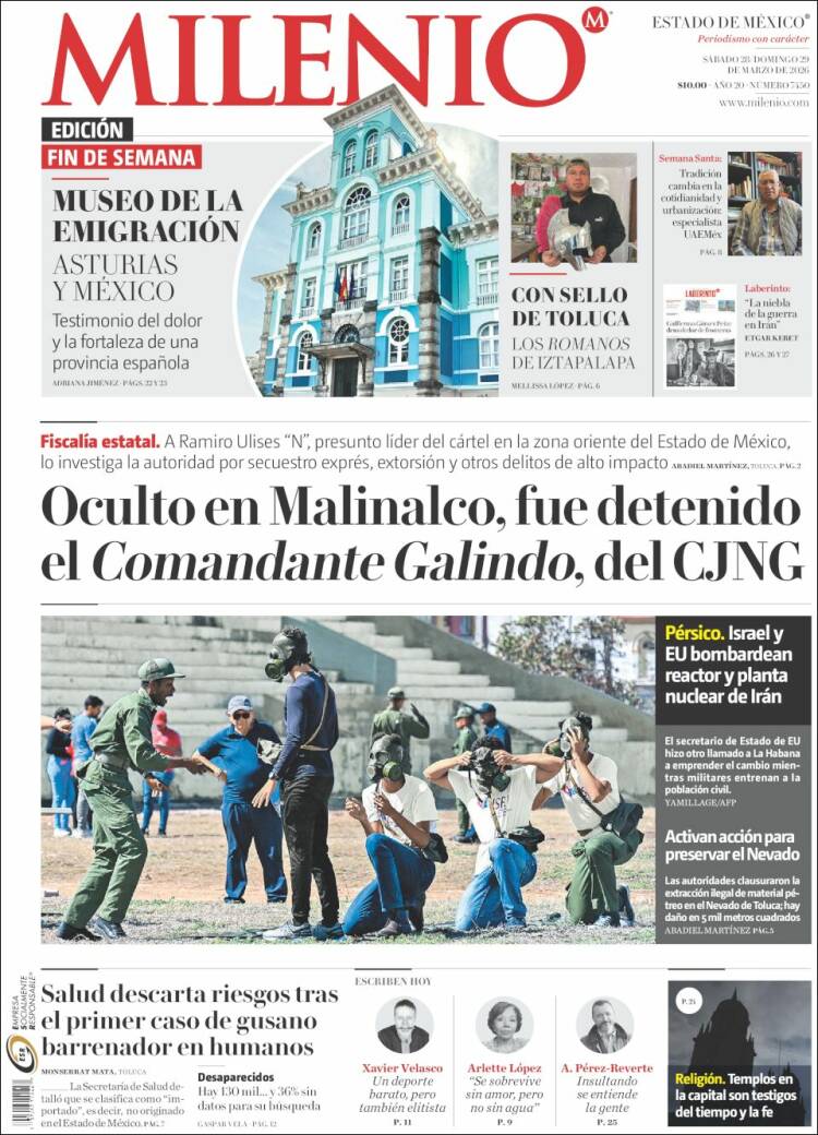 Portada de Milenio - Estado de México (M&eacute;xico)
