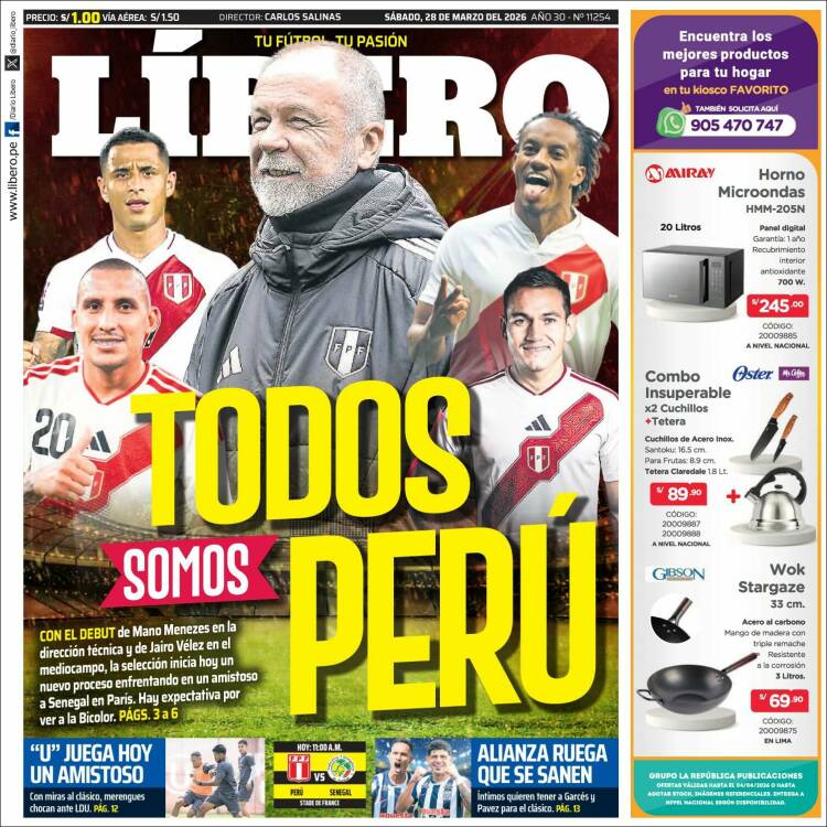 Portada de Líbero (Per&uacute;)