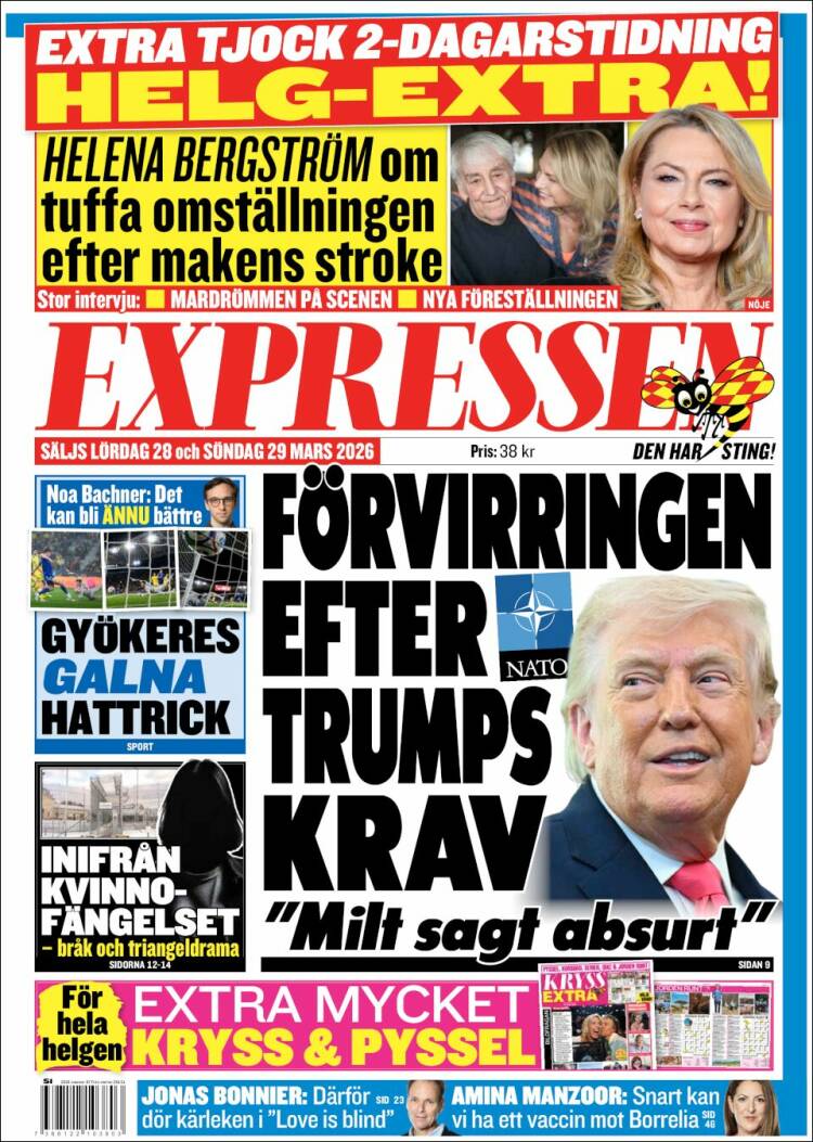 Portada de Expressen (Sweden)