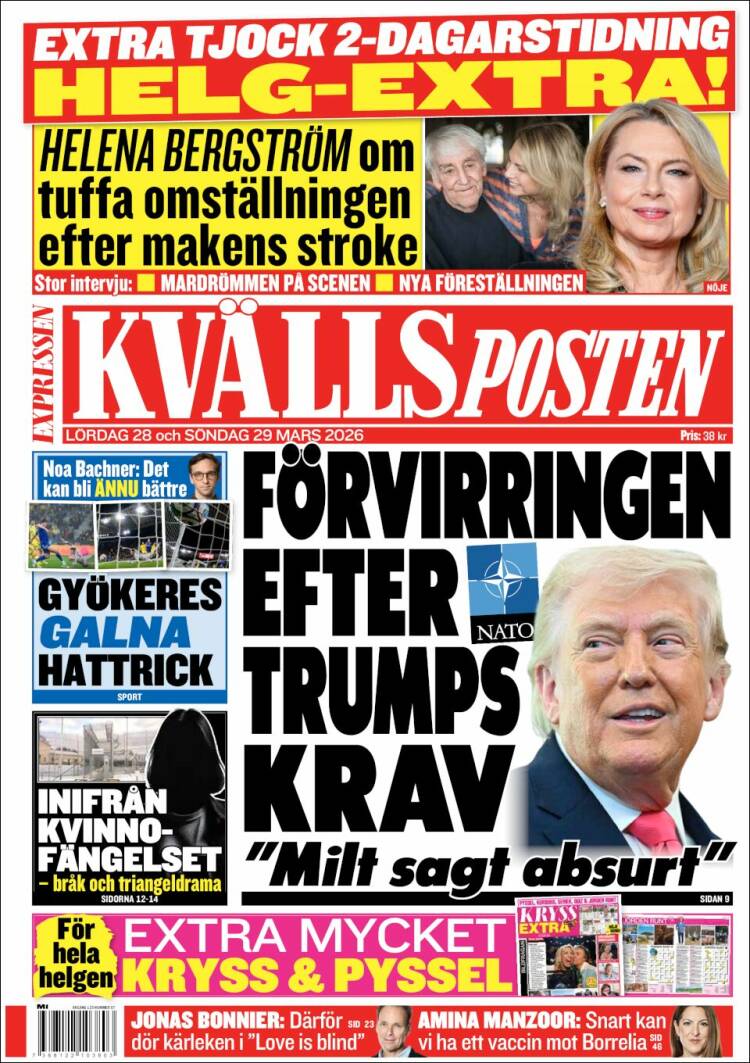Portada de Kvällsposten (Sweden)