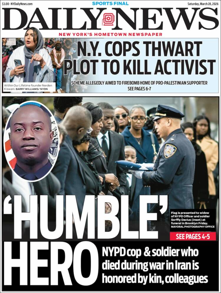 Portada de Daily News - New York (USA)