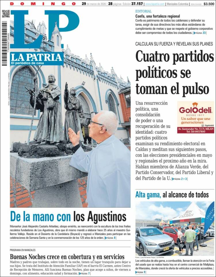 Portada de La Patria (Colombia)