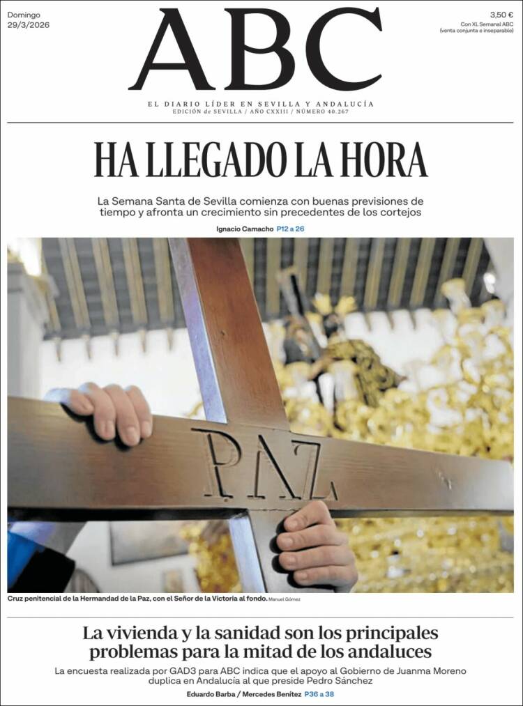 Portada de ABC - Sevilla (Espa&ntilde;a)