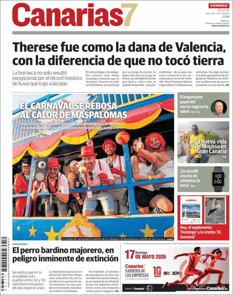 Portada de Canarias 7 (Espa&ntilde;a)