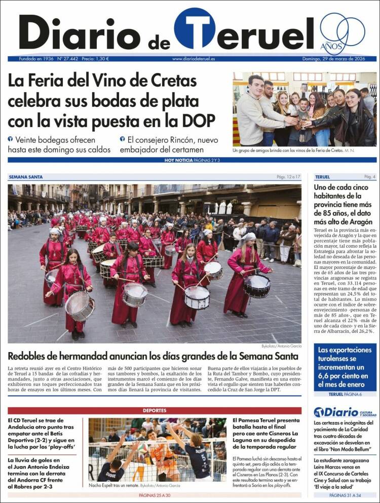 Portada de Diario de Teruel (Espa&ntilde;a)