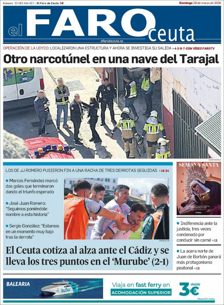 Portada de El Faro de Ceuta (Espa&ntilde;a)