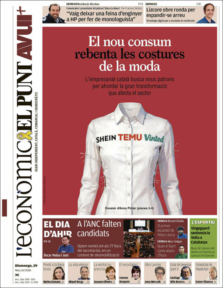 Portada de El Punt Avui (Espa&ntilde;a)