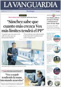 Portada de La Vanguardia (Espagne)