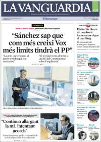 Portada de La Vanguardia (Espagne)