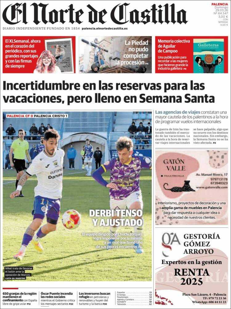 Portada de Norte de Castilla - Palencia (Espa&ntilde;a)