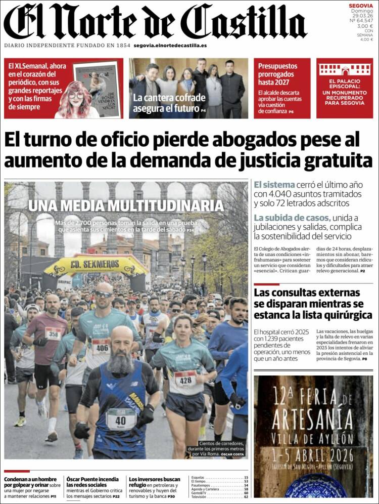 Portada de Norte de Castilla - Segovia (Espa&ntilde;a)