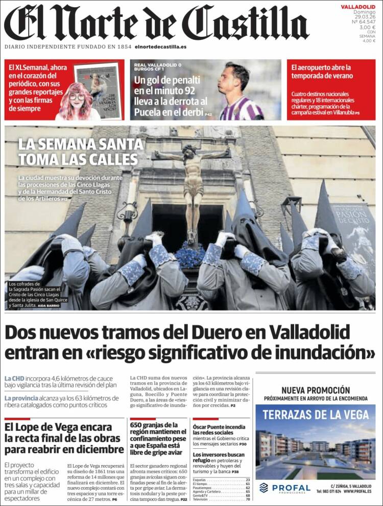 Portada de Norte de Castilla - Valladolid (Espa&ntilde;a)