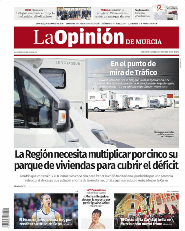 Portada de La Opinión de Murcia (Spain)