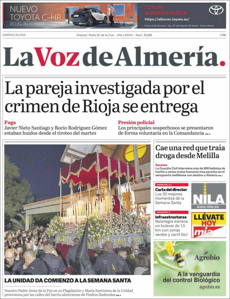 Portada de La Voz de Almería (Spain)